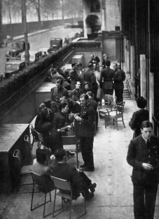 Framed Print : The Officers Sunday Club at the Dorchester Hotel