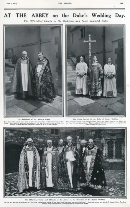 Framed Print : Officiating clergy at the Royal wedding, 1923 Framed Print : Officiating clergy at the Royal wedding, 1923