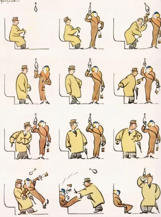 Framed Print : Oh; but I insist! by Fougasse Framed Print : Oh; but I insist! by Fougasse