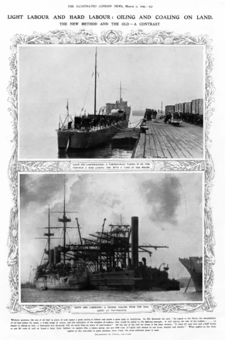 Framed Print : Oiling and Coaling on land Framed Print : Oiling and Coaling on land