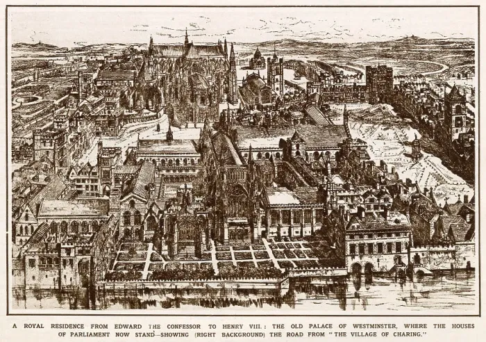 Framed Print : The Old Palace of Westminster, near London, 1600 Framed Print : The Old Palace of Westminster, near London, 1600