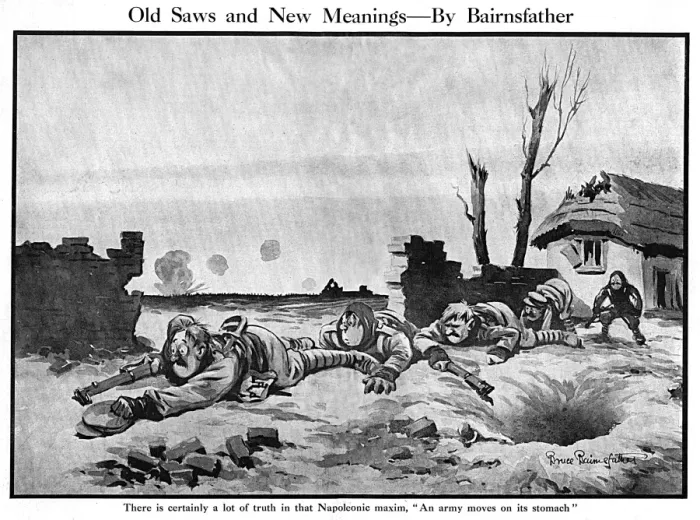 Framed Print : Old Saws and New Meanings, by Bairnsfather