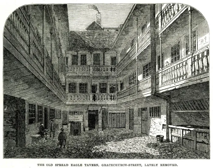 Framed Print : Old Spread Eagle Tavern 1865 Framed Print : Old Spread Eagle Tavern 1865