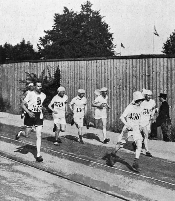 Framed Print : Olympic marathon runners, 1924 Paris Olympics Framed Print : Olympic marathon runners, 1924 Paris Olympics