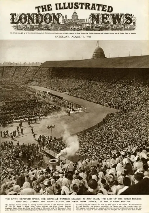 Framed Print : Olympics opens, last of the touch bearers lights the beacon