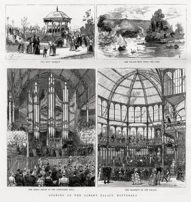 Framed Print : Opening of the Albert Palace in Battersea, London in 1885