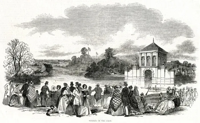 Framed Print : Opening of the Birkenhead docks and parks 1847