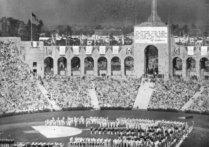 Framed Print : Opening Ceremony of the 1932 Los Angeles Olympic Games Framed Print : Opening Ceremony of the 1932 Los Angeles Olympic Games