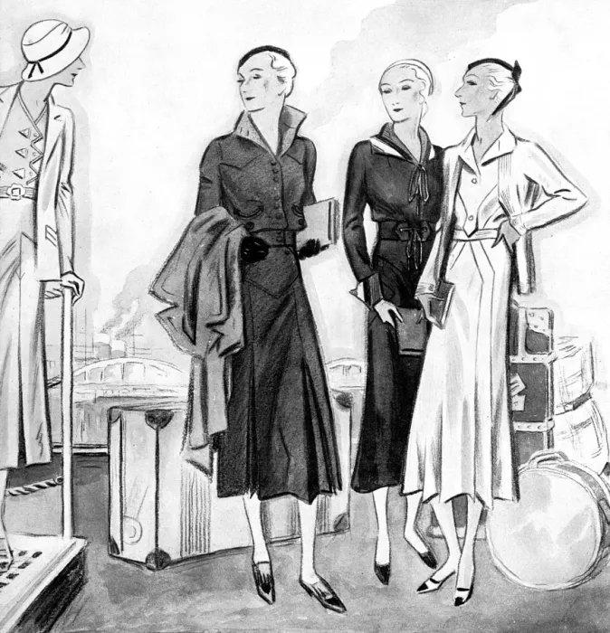 Framed Print : Outfits for an ocean cruise