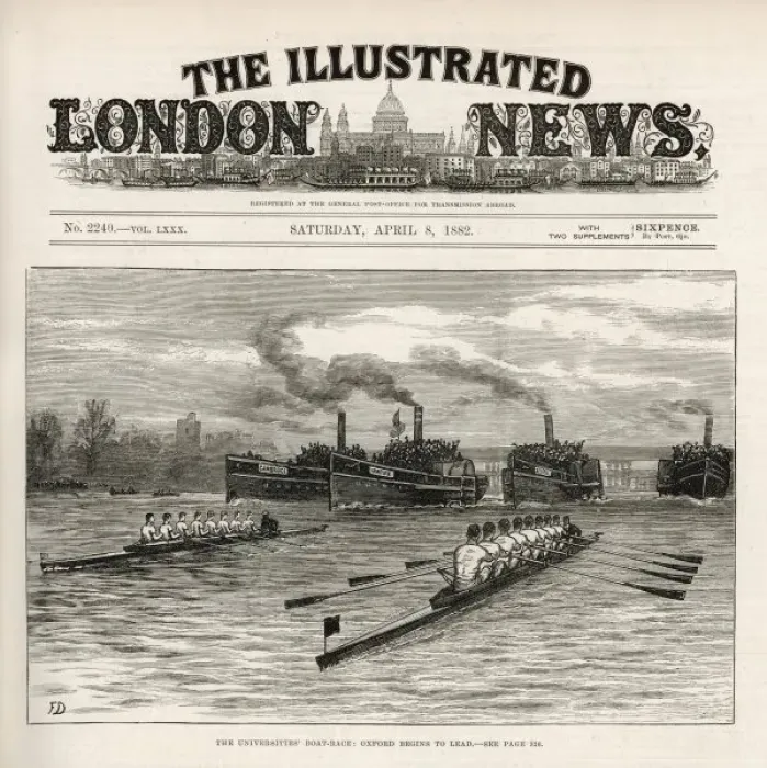 Framed Print : Oxford V Cambridge 1882