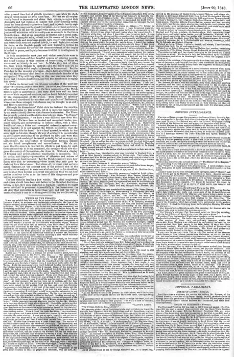 Framed Print : Page from The Illustrated London News, 1843