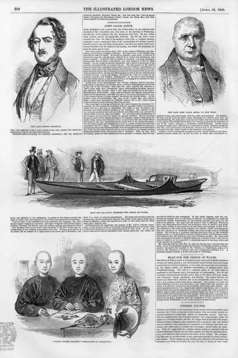 Framed Print : Page from Illustrated London News 22 April 1848