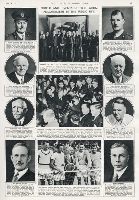 Framed Print : Page from the Illustrated London News, 4th January 1947
