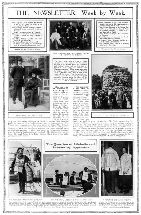Framed Print : Page from The Sphere, 4th May 1912 Framed Print : Page from The Sphere, 4th May 1912