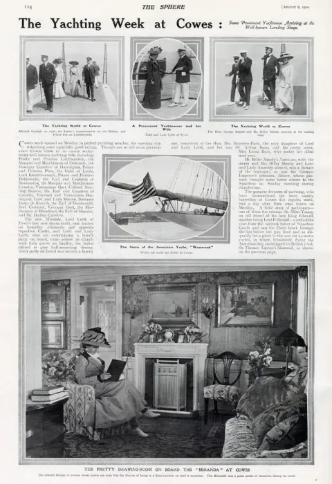 Framed Print : A page from The Sphere reporting on yachting at Cowes in 1910 Framed Print : A page from The Sphere reporting on yachting at Cowes in 1910