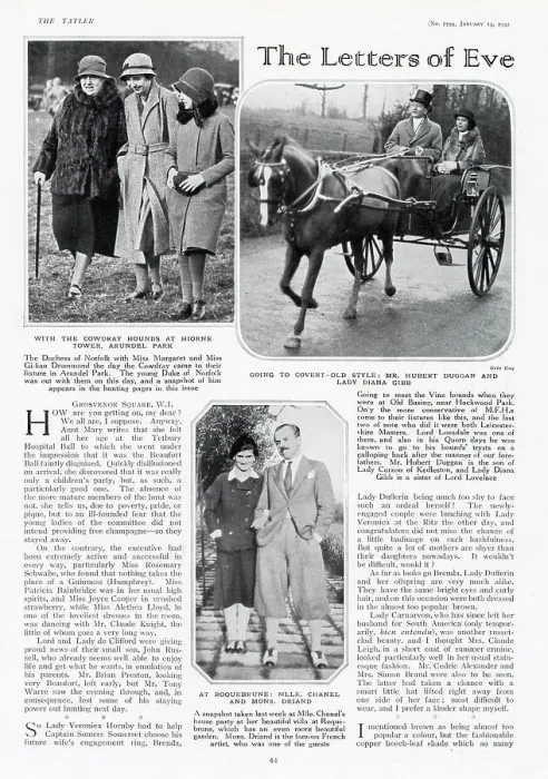 Framed Print : Page from The Tatler, 13th January 1932: The Letters of Eve