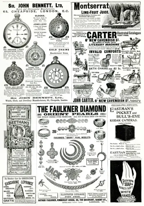 Framed Print : Page of Victorian adverts 1897 Framed Print : Page of Victorian adverts 1897