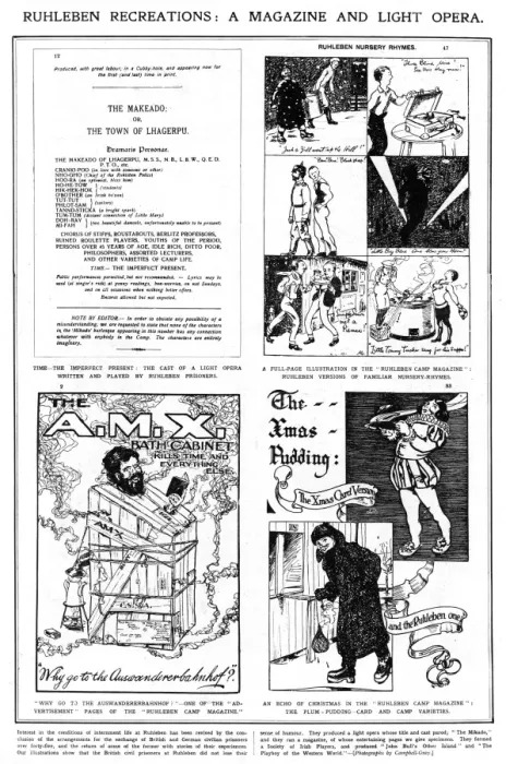 Framed Print : Pages from the Ruhleben magazine, WW1 Framed Print : Pages from the Ruhleben magazine, WW1