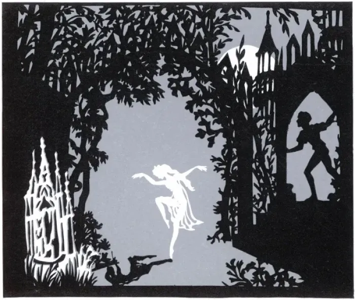 Framed Print : Palemon sees Ondine dancing with her shadow Framed Print : Palemon sees Ondine dancing with her shadow
