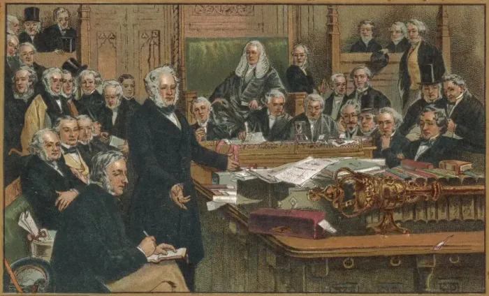 Framed Print : Palmerston in Commons Framed Print : Palmerston in Commons