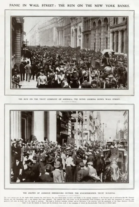 Framed Print : Panic of 1907 in Wall Street, New York