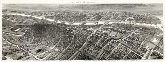 Framed Print : Panorama of The City of Dublin. Ireland Framed Print : Panorama of The City of Dublin. Ireland