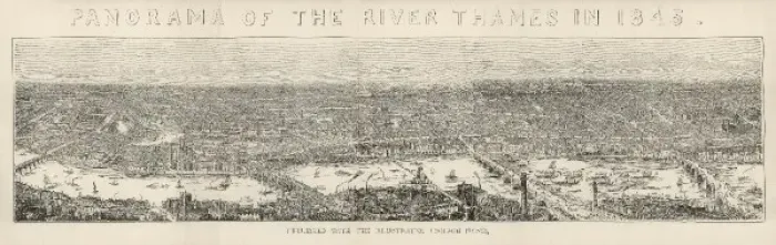 Framed Print : Panorama of London 1845 Framed Print : Panorama of London 1845
