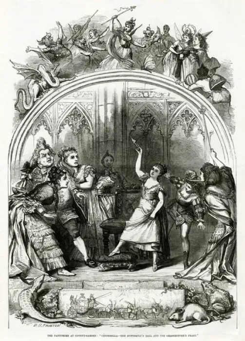 Framed Print : Pantomime at Covent Garden: Cinderella 1876 Framed Print : Pantomime at Covent Garden: Cinderella 1876