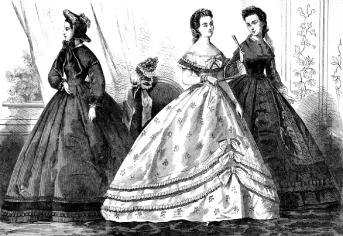Framed Print : Paris fashions for February, 1864 Framed Print : Paris fashions for February, 1864