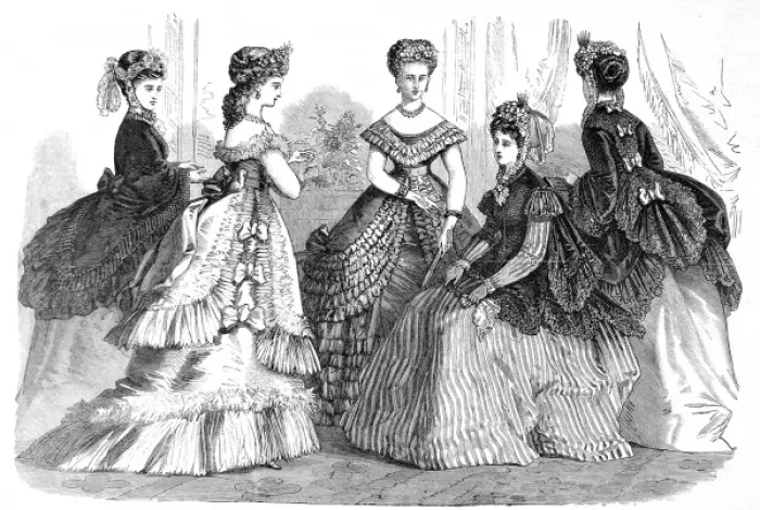 Framed Print : Paris Fashions for May 1869 Framed Print : Paris Fashions for May 1869