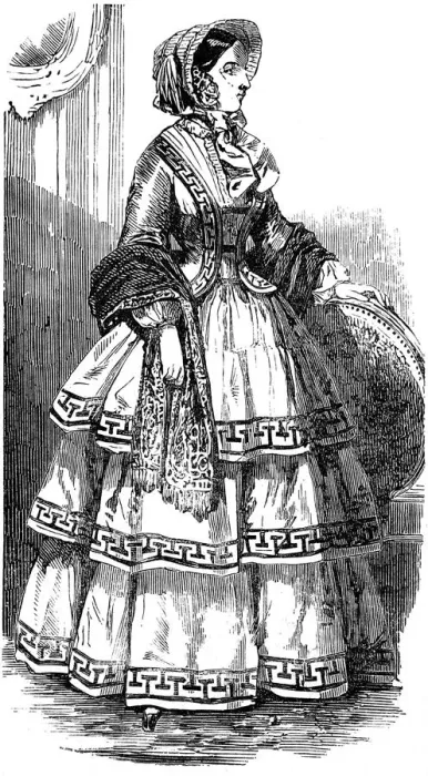 Framed Print : Paris fashions for September, 1851