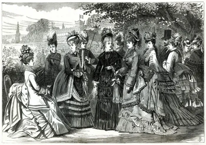 Framed Print : Paris Spring fashions 1874 Framed Print : Paris Spring fashions 1874