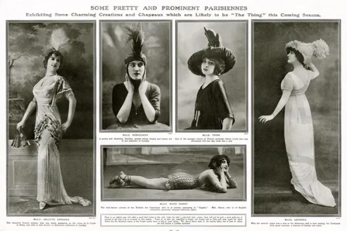 Framed Print : Parisennes models wearing the latest fashion 1912 Framed Print : Parisennes models wearing the latest fashion 1912
