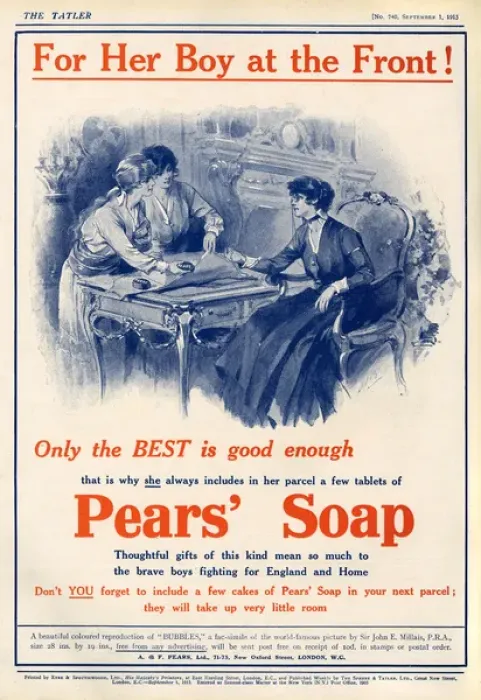 Framed Print : Pears Soap advertisement, WW1