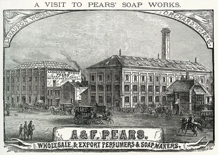 Framed Print : Pears Soap Works 1882