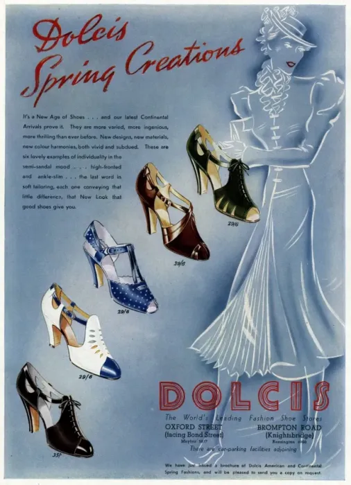 Framed Print : Peep and closed toe sandlals 1937