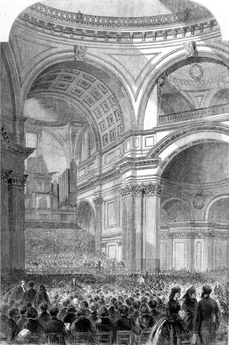 Framed Print : Performance of The Messiah in St. Pauls Cathedral, 1861
