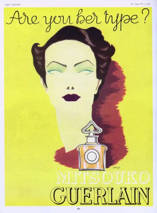 Framed Print : Perfume advertisement for Guerlain Mitsouko Framed Print : Perfume advertisement for Guerlain Mitsouko