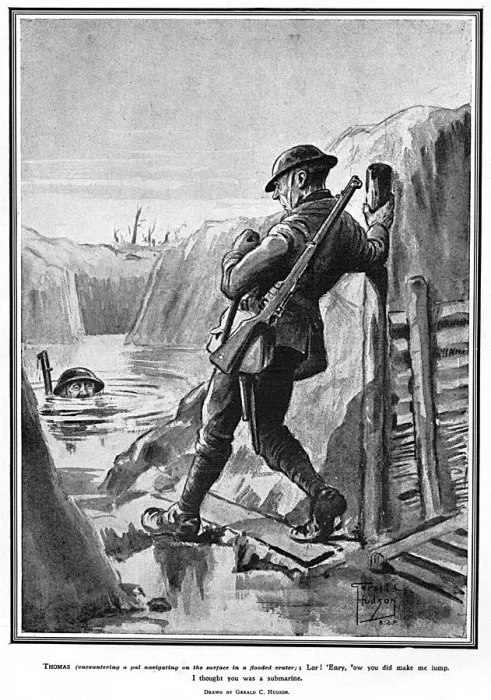 Framed Print : Periscope and All by Gerald C. Hudson, WW1