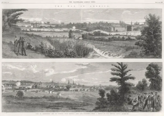 Framed Print : Petersburg, Virginia, from General Lees headquarters