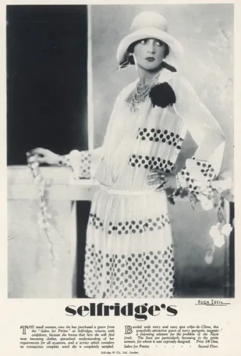 Framed Print : Petite woman in a summer dress from Selfridge s Framed Print : Petite woman in a summer dress from Selfridge s