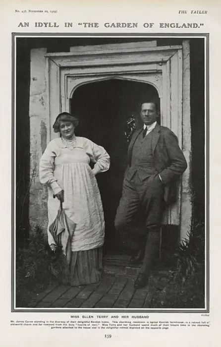 Framed Print : Photo of Ellen Terry and Mr James Carew in the Tatler Framed Print : Photo of Ellen Terry and Mr James Carew in the Tatler