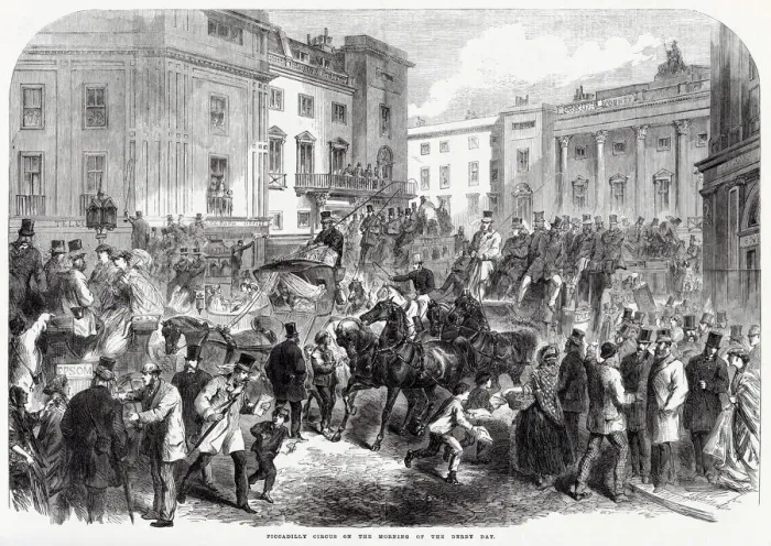 Framed Print : Piccadilly Circus, London 1866