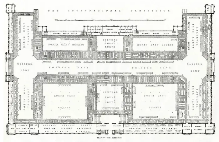 Framed Print : Plans International Exhibition 1862 Framed Print : Plans International Exhibition 1862