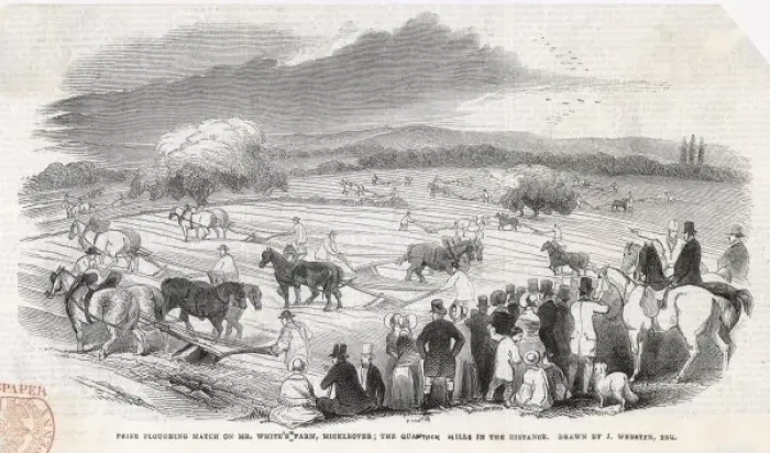 Framed Print : Ploughing Match 1843