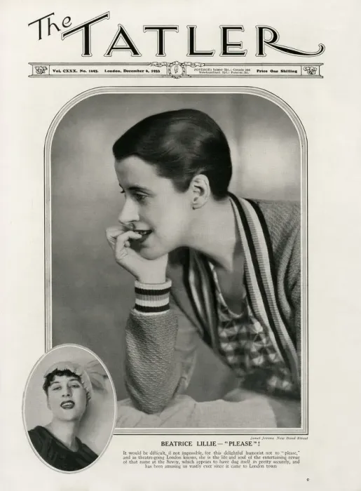 Framed Print : Portrait photograph by Janet Jevons of Beatrice ( Bea ) Lillie (1894-1989) on Framed Print : Portrait photograph by Janet Jevons of Beatrice ( Bea ) Lillie (1894-1989) on