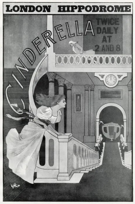 Framed Print : Poster for Cinderella at the London Hippodrome, 1900 Framed Print : Poster for Cinderella at the London Hippodrome, 1900
