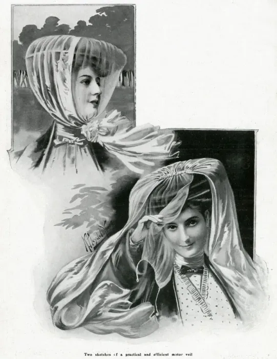 Framed Print : Practical and efficient motor veils 1905
