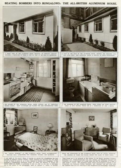 Framed Print : Prefabricated aluminium homes 1945 Framed Print : Prefabricated aluminium homes 1945