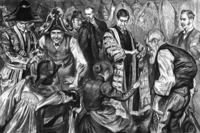 Framed Print : Preparations for the Lord Mayors Show, 1894, Paul Renouard